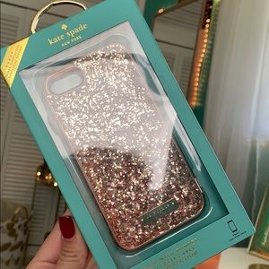Gold Glitter Kate Spade iPhone 6/7 Case w/ Bumper